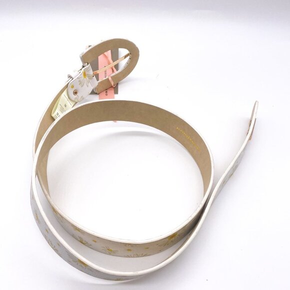 Alessia Massimo Womens Belt White Multi Floral Print Size M - Picture 3 of 5